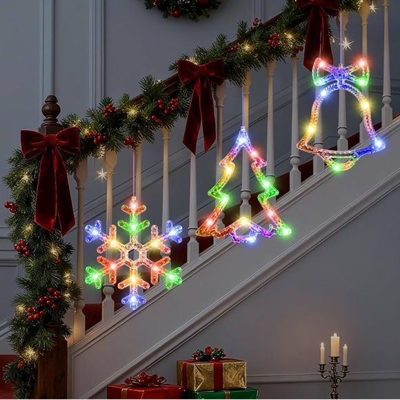 BNIB Timer 3Pcs Christmas Window Lights - Picture 7 of 9